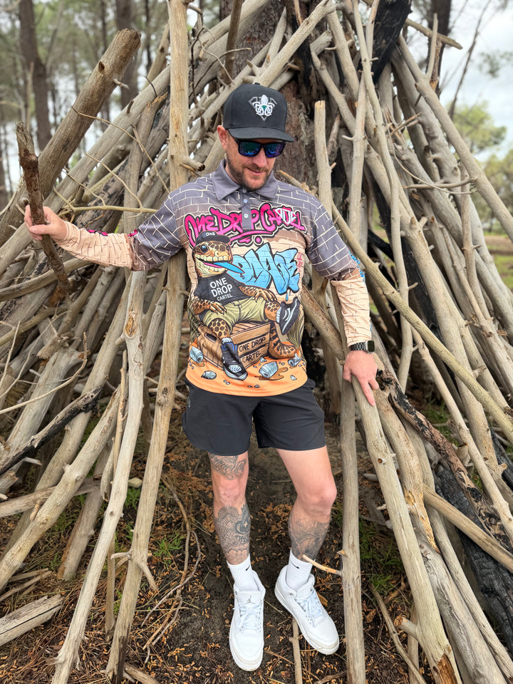Adult - Bazza the blue-tongue 50+ UPF Shirt