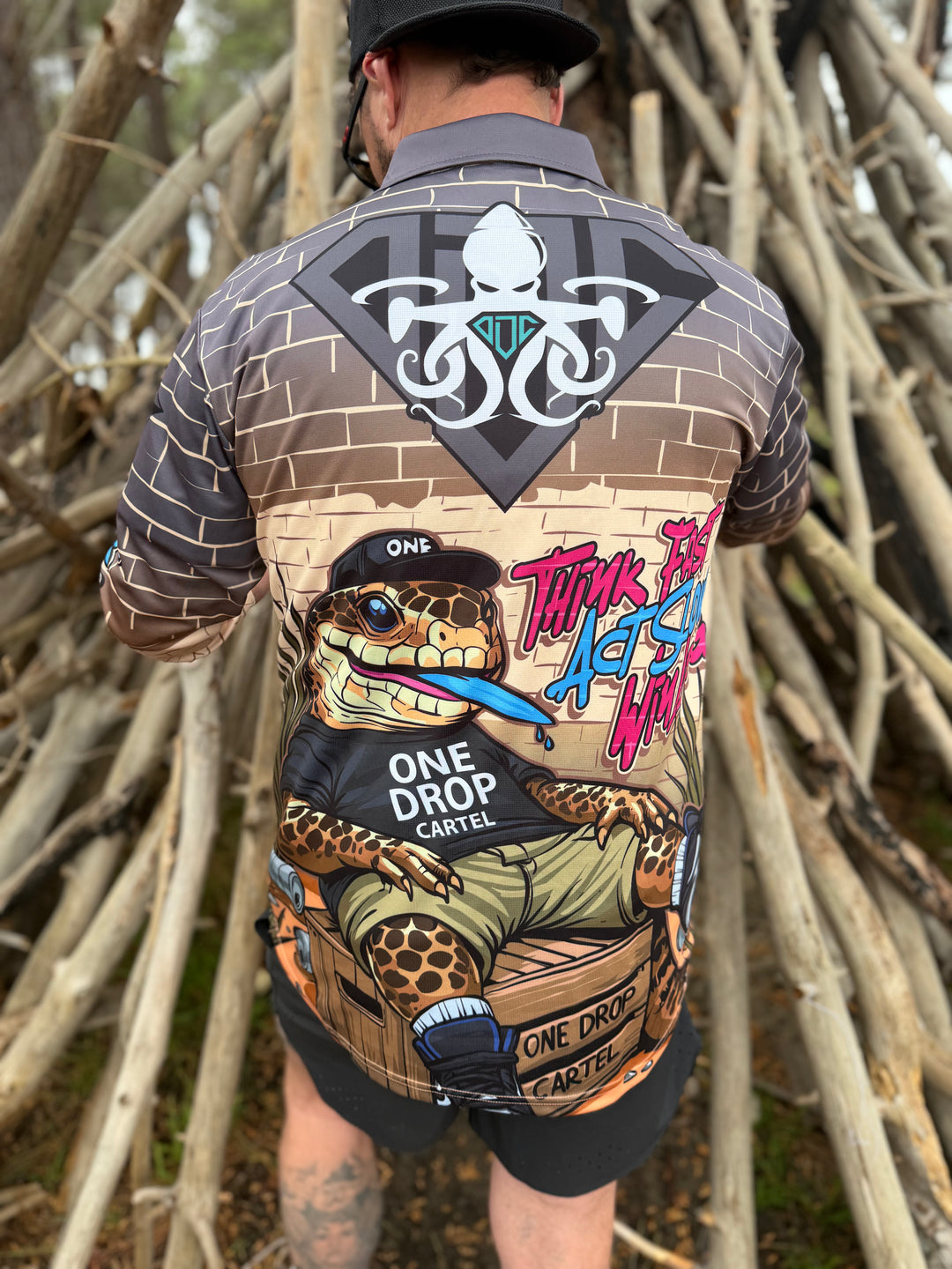 Adult - Bazza the blue-tongue 50+ UPF Shirt