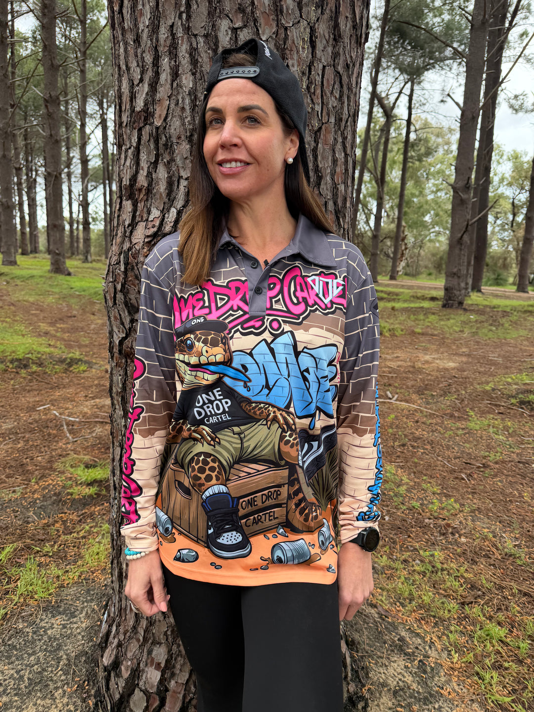 Adult - Bazza the blue-tongue 50+ UPF Shirt