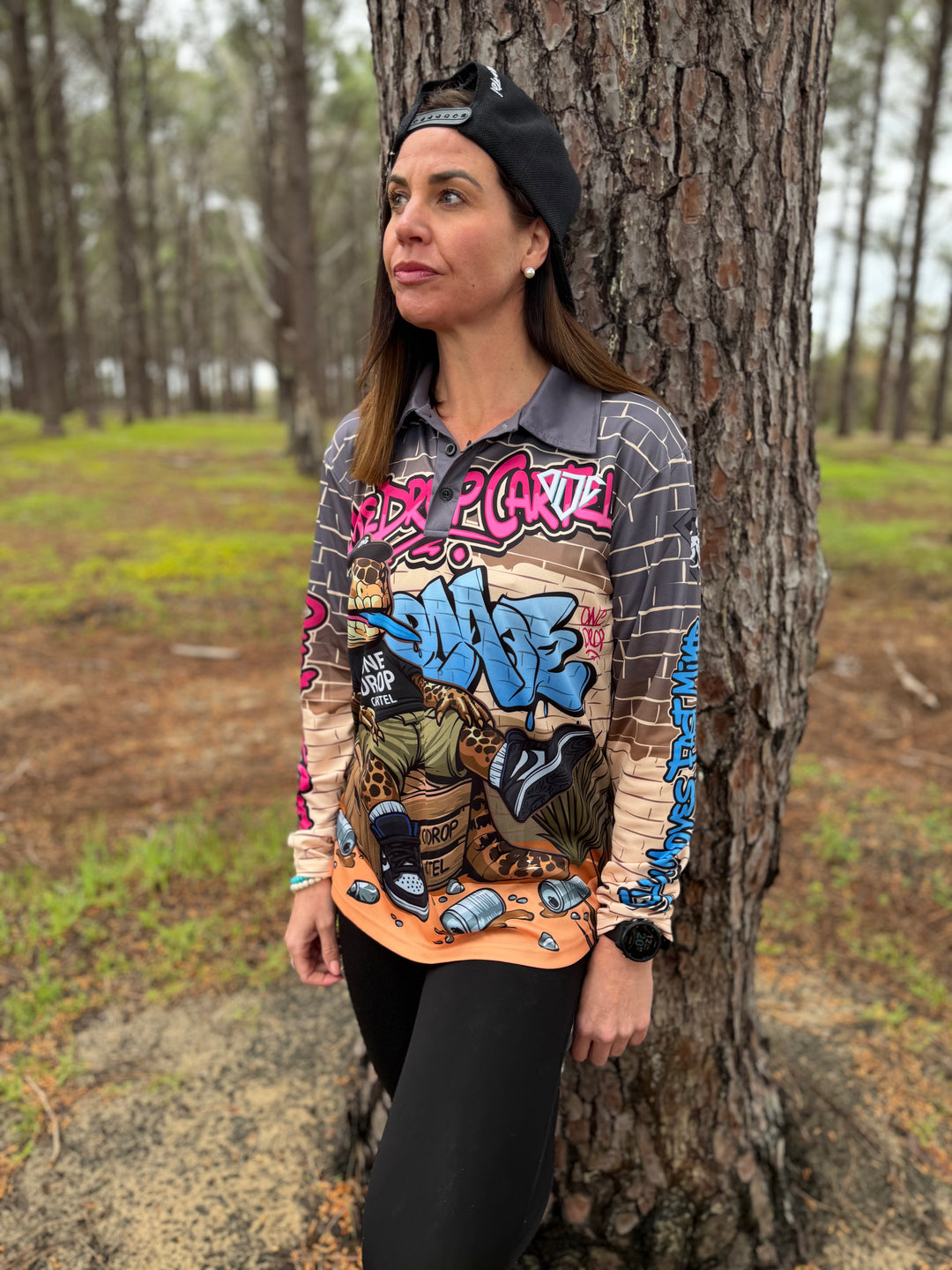 Adult - Bazza the blue-tongue 50+ UPF Shirt
