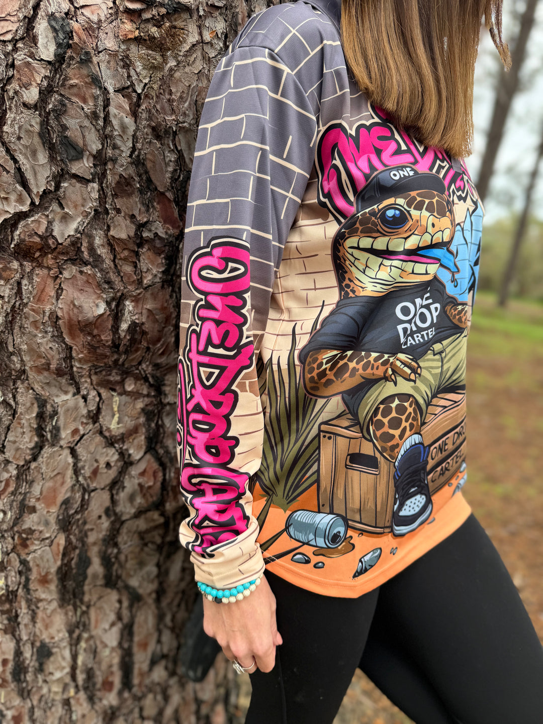 Adult - Bazza the blue-tongue 50+ UPF Shirt
