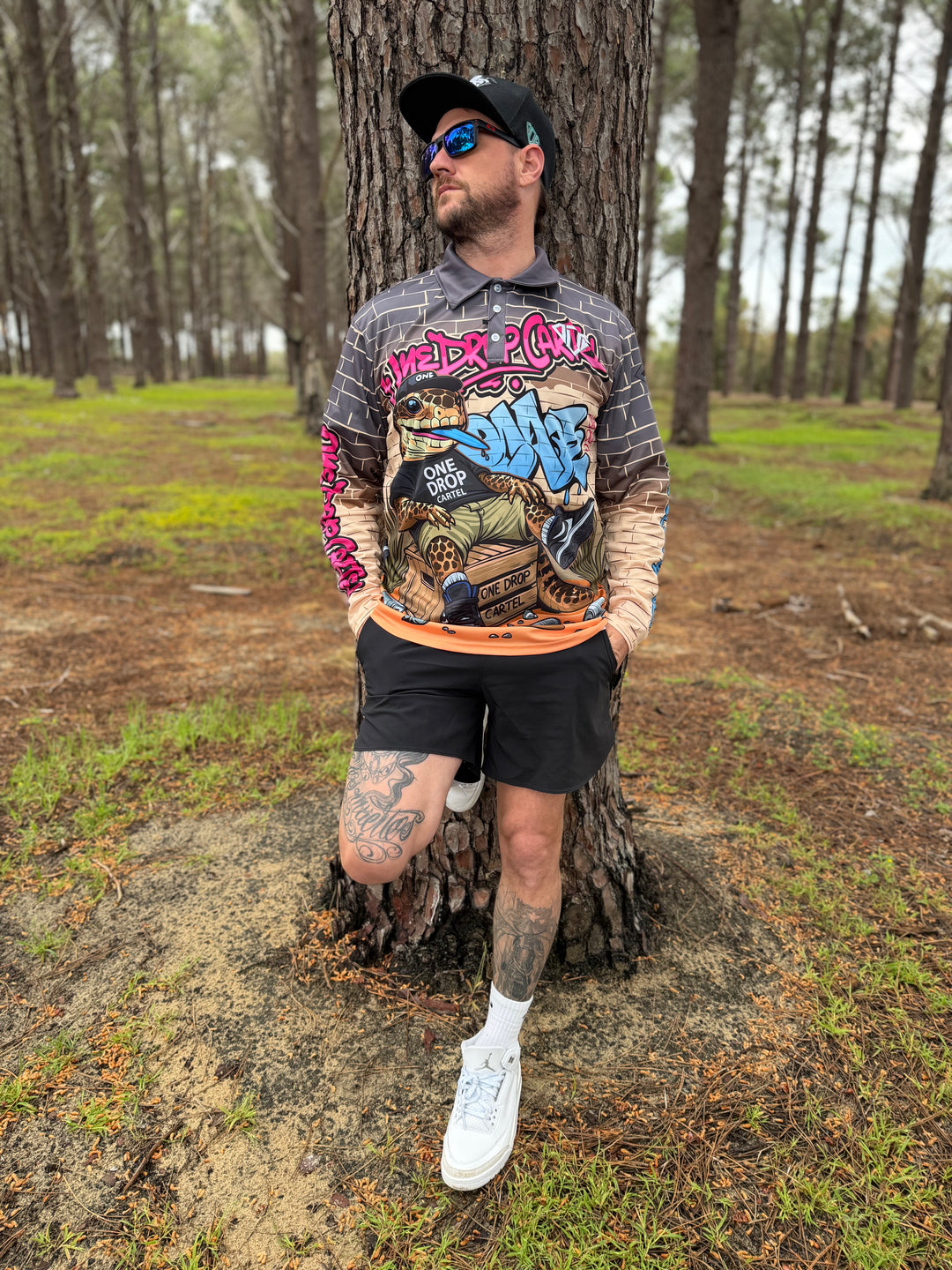Adult - Bazza the blue-tongue 50+ UPF Shirt