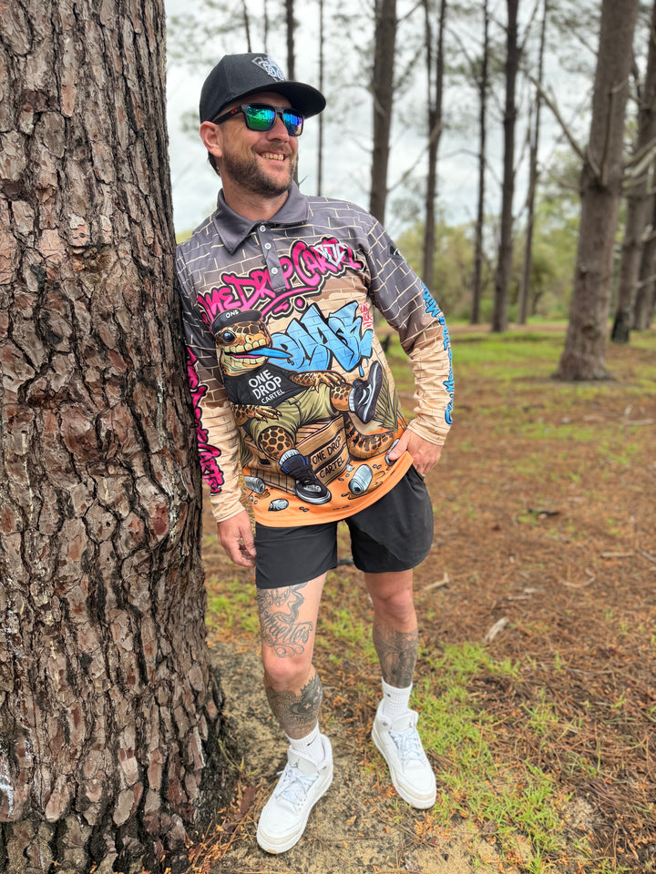 Adult - Bazza the blue-tongue 50+ UPF Shirt