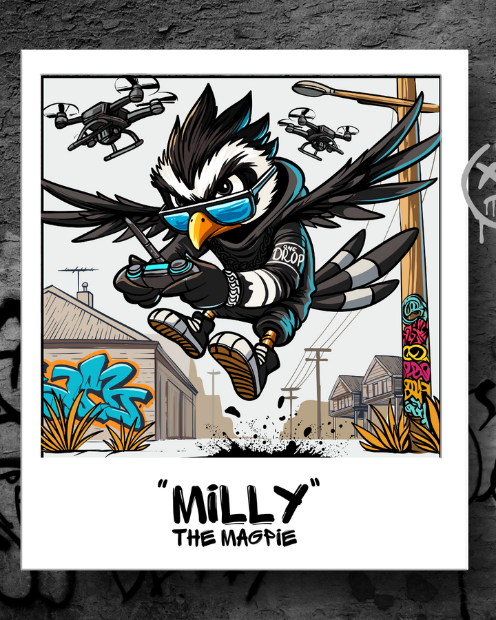 Adult - Milly The Magpie 50+ UPF Shirt