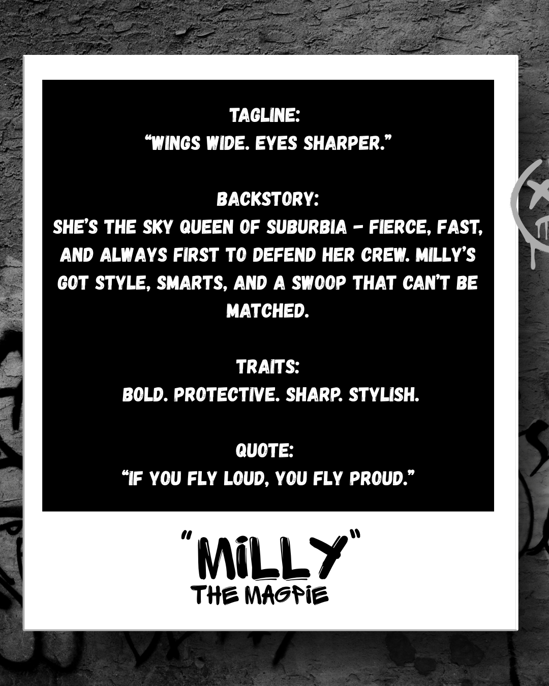 Adult - Milly The Magpie 50+ UPF Shirt