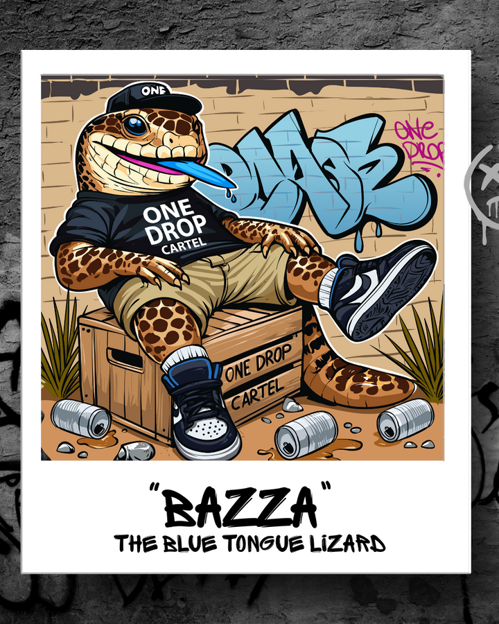 Kids -  Bazza the blue-tongue 50+ UPF Shirt