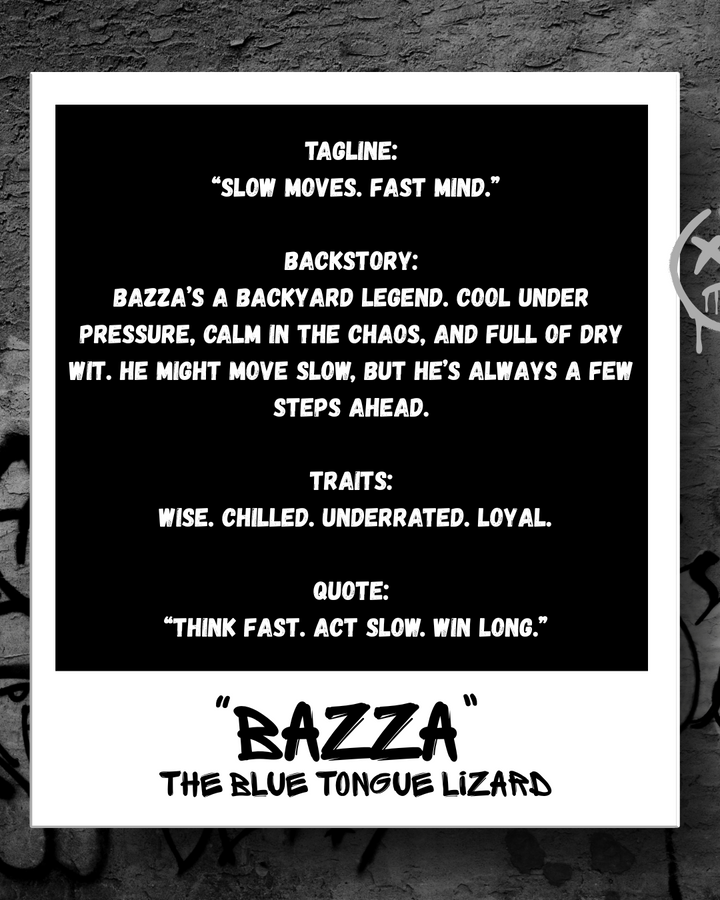 Kids -  Bazza the blue-tongue 50+ UPF Shirt