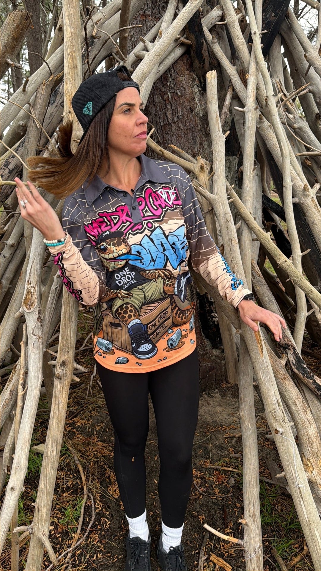 Adult - Bazza the blue - tongue 50+ UPF Shirt - One Drop Cartel