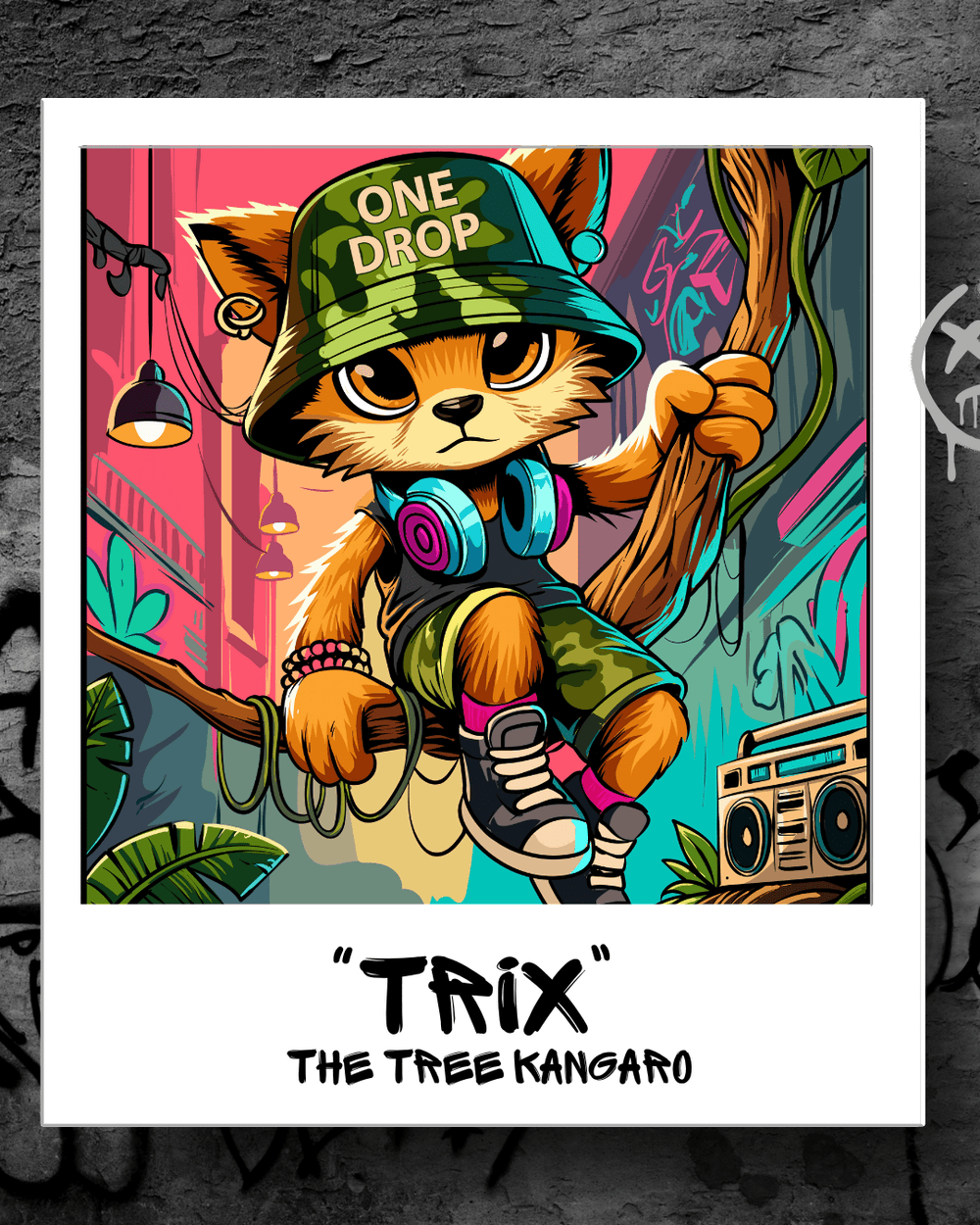 Adult - Trix the tree kangaroo 50+ UPF Shirt - One Drop Cartel