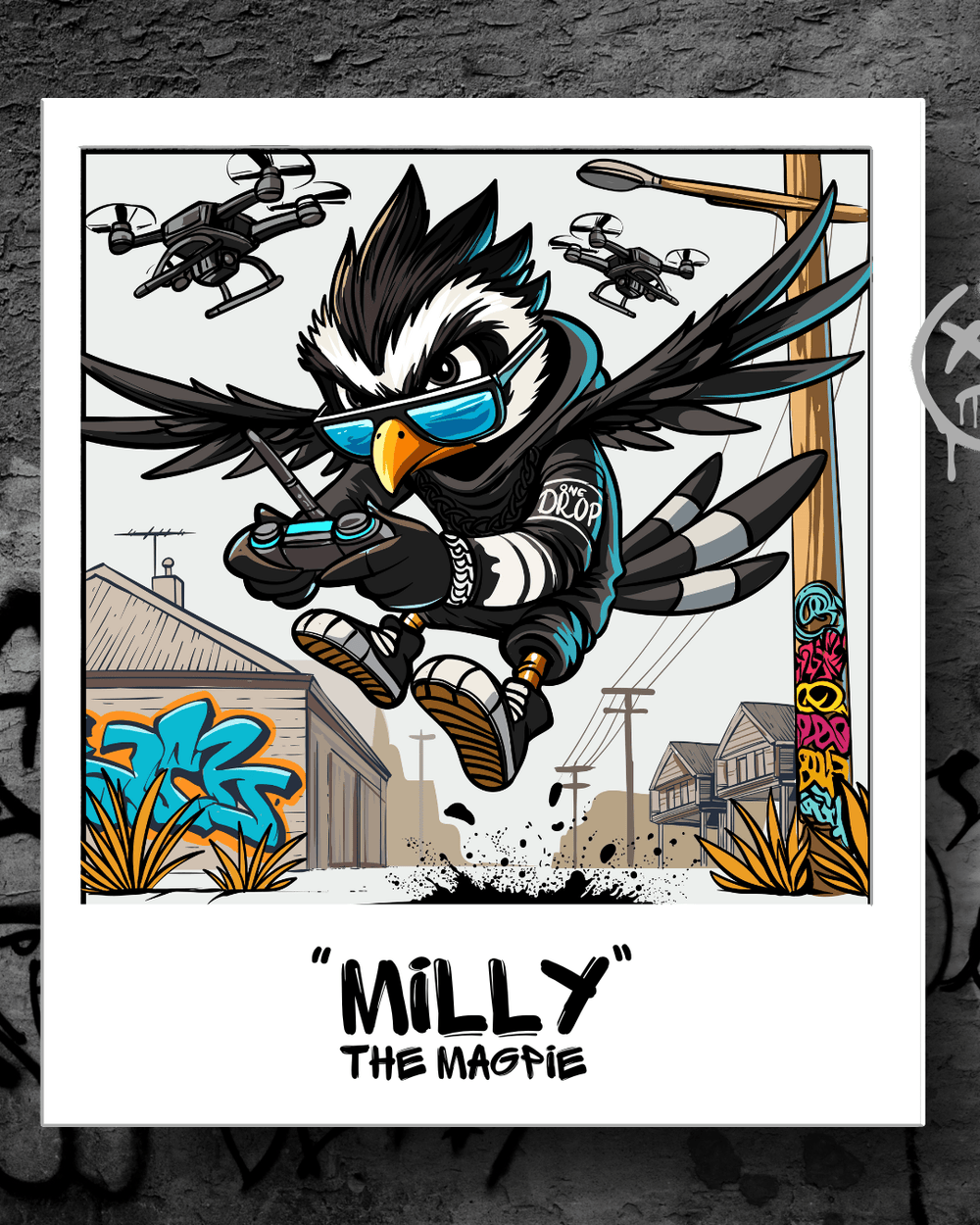 Kids - Milly The Magpie 50+ UPF Shirt - One Drop Cartel