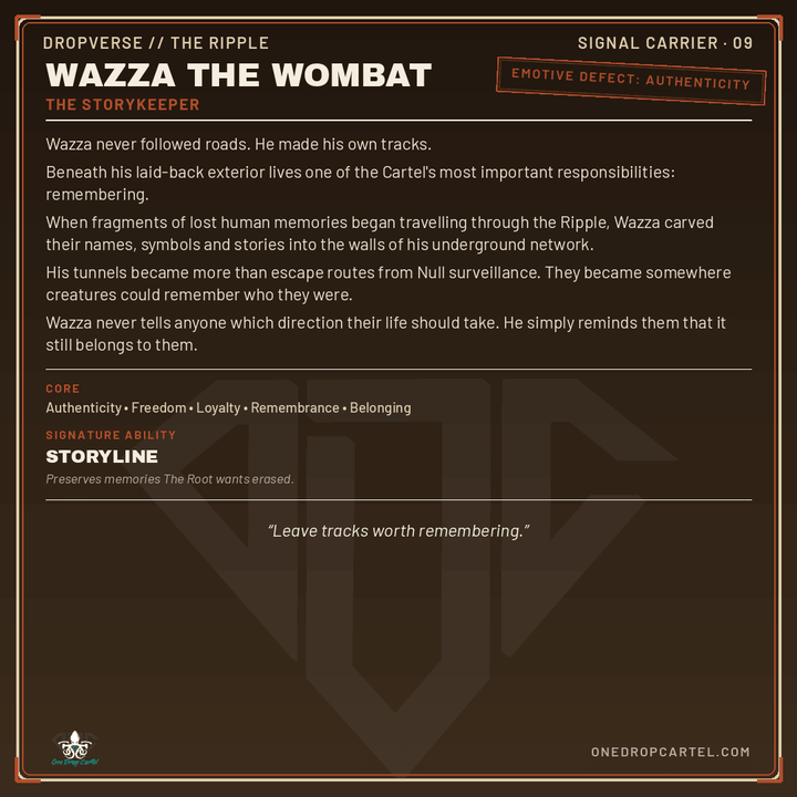 Kids - Wazza the Wombat - One Drop Cartel