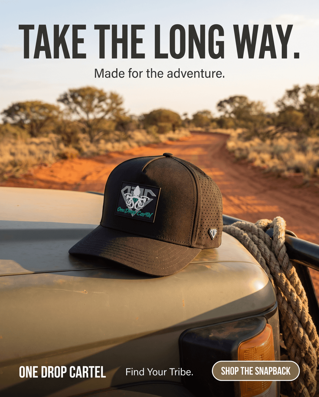 One Drop Cartel Waterproof Snapback Cap – Black - One Drop Cartel