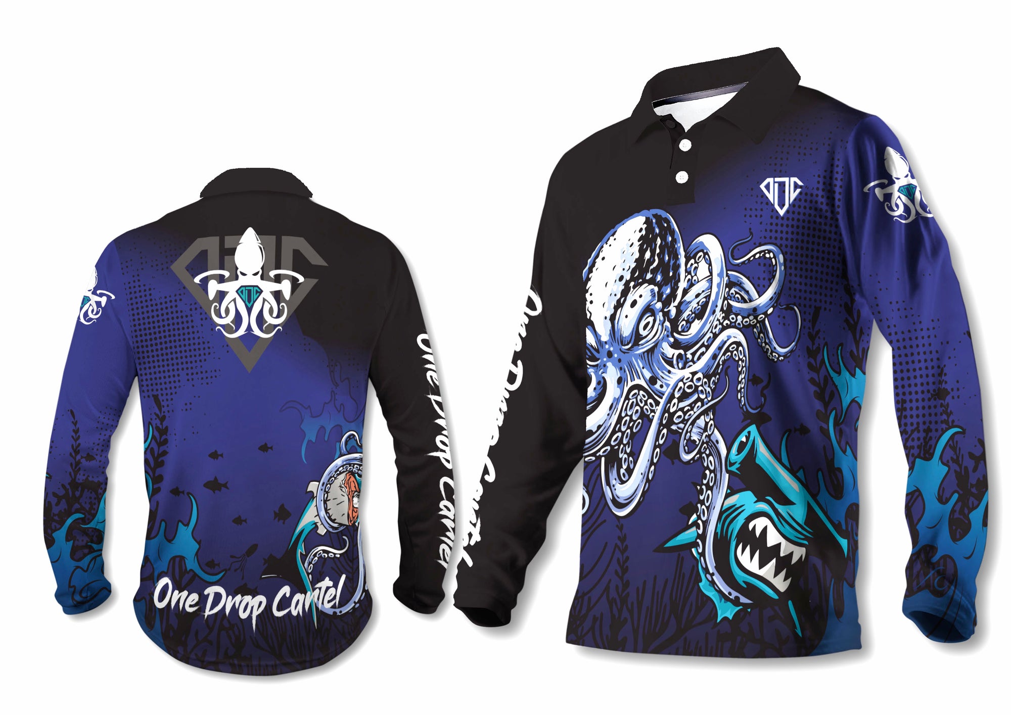 The Kraken Long-Sleeved Fishing Shirt - One Drop Cartel