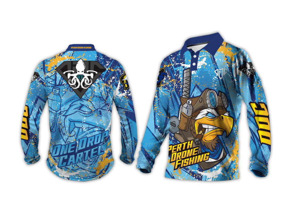 Adult - Perth Drone Fishing 50+ UPF Shirt - One Drop Cartel