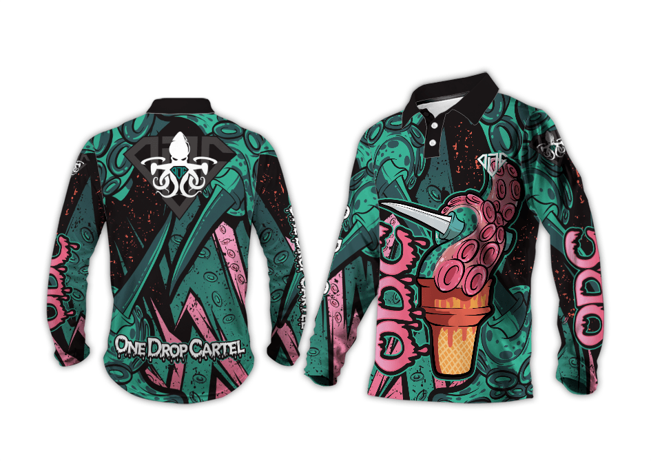 Kids - Bait Presentation 50+ UPF Shirt - One Drop Cartel