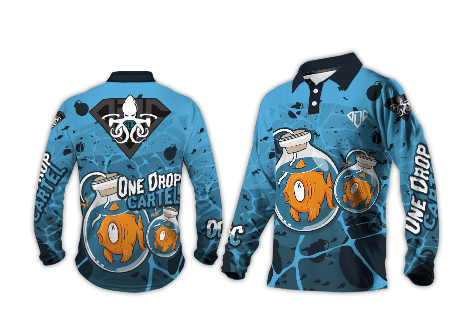 One Drop Cartel Adult - Fish Bomb 50+ UPF Shirt